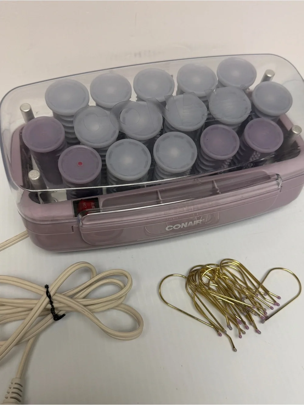Conair Pink Heated Hair Roller Set with Clips model HS11